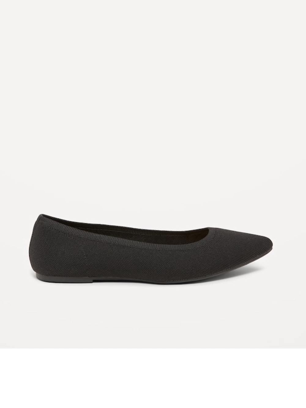 Old Navy Black Pointed Toe Slip-On Ballet Flat